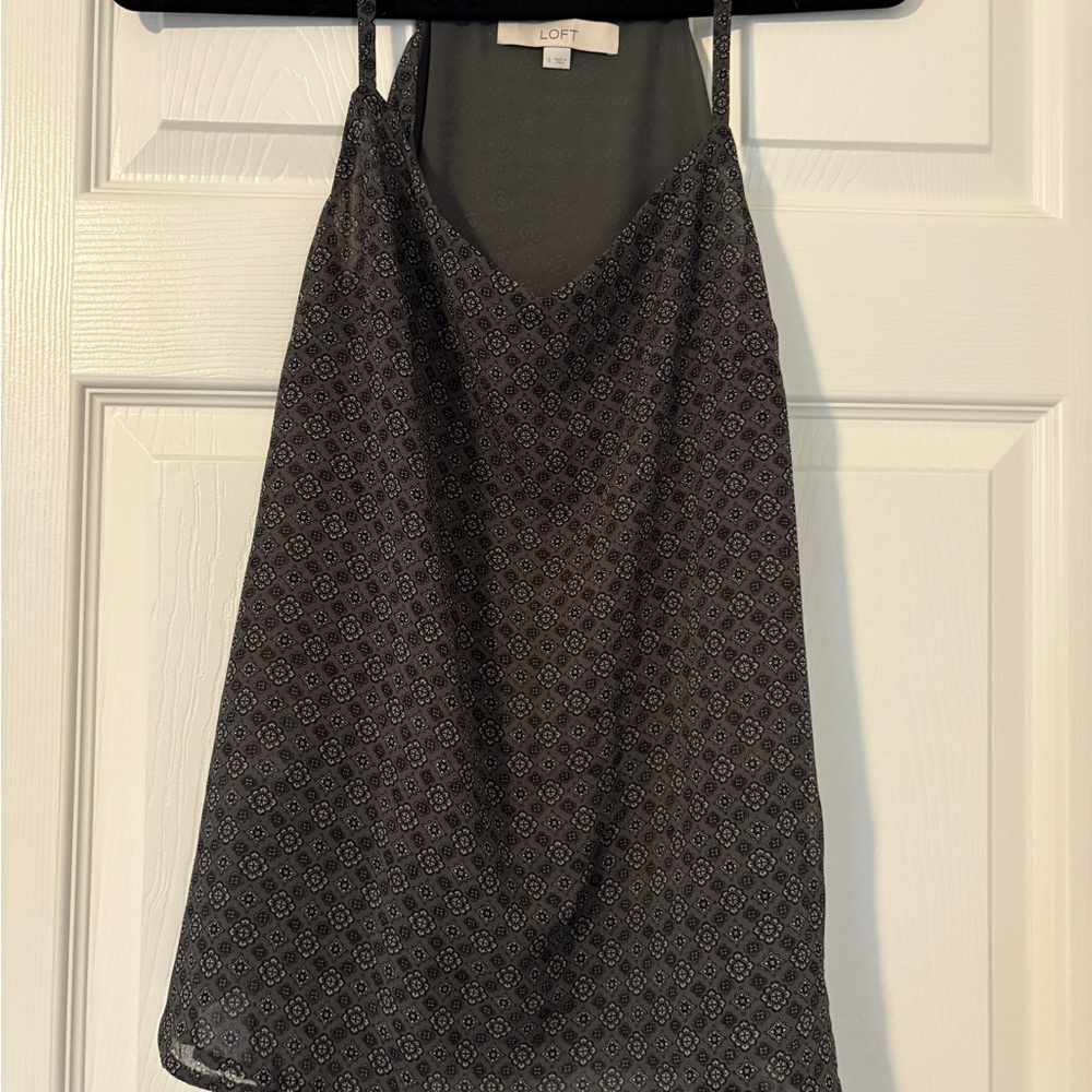 LOFT Charcoal Sleeveless Top